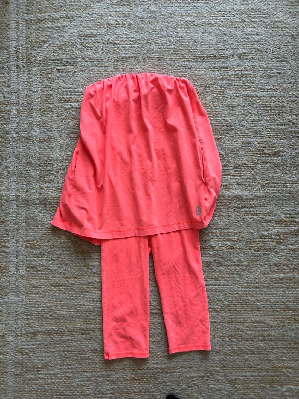 Free People Coral Strapless Jumpsuit